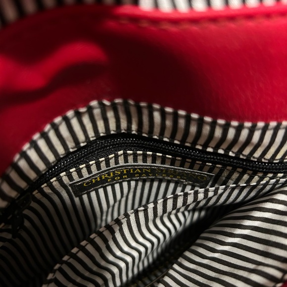 Christian Siriano Red Ladies Handbag With Double Straps - Picture 4 of 9